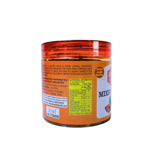 Aroura Achar Since 1944 LUCKNOW'S Mixed Pickle 400g Homemade Fresh And Tasty Pickle, Healthy And Crafted with Love, Free from Artificial Colors