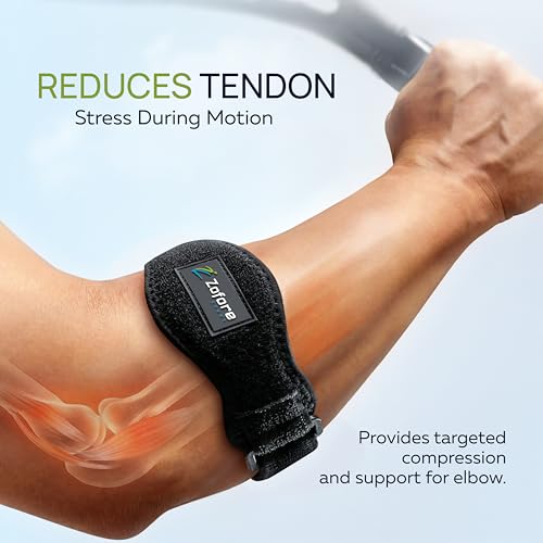 ZOFORE SPORT Tennis Elbow Brace Support With Compression Pad (2-Count) - Effective Pain Relief for Tennis & Golfers Elbow for Men & Women