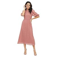 Harpa Women’s Polyester A-Line Midi Dress