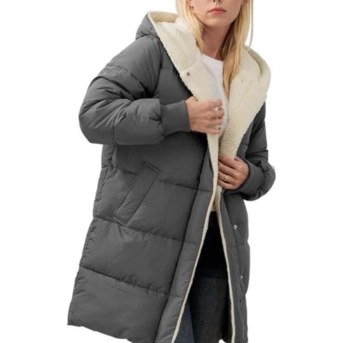 warehouse deals angebote, travel must have, Winterjacke Damen Lang Warm Gefüttert, Winter Warm Wintermantel Parka Jacke Gefütterter Winterparka Mantel Fleecejacke Outdoor, damenmantel sale winter