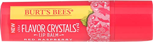 Burt's Bees Flavor Crystals 100% Natural Lip Balm, Red Raspberry with Beeswax & Fruit Extracts - 1 Tube,0.16 ounce
