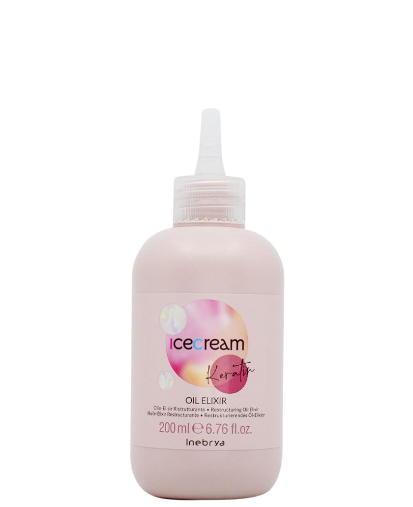 Inebrya Ice Cream Keratin Oil Elixir - Restructuring Oil Elixir 200ml, 200 ml (Pack of 1)