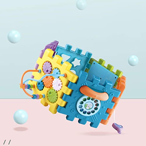 Baby Activity Cube | 6 in 1 Activity Cube with Music Lights and Piano,Developmental Educational Lear