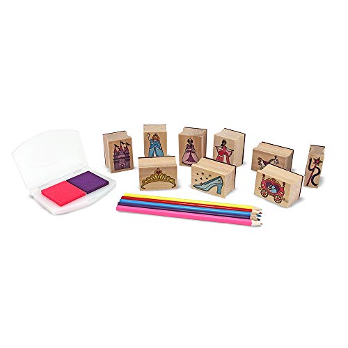 Melissa & Doug Set di timbri in legno con
