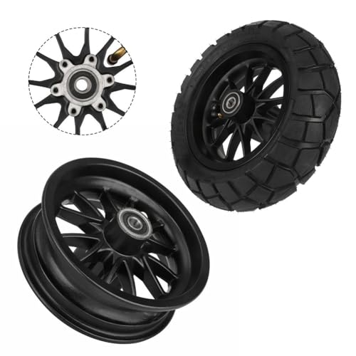 Serenophile Kukirin G2 Pro DB Ruedas, neumáticos de vacío de 9 x 3.0-5.5, juego de bujes delanteros y traseros, absorción de golpes, fácil instalación, negro, paquete de 2