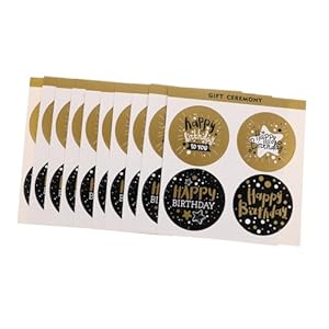 OSALADI 10 Bögen Happy Birthday Geschenkaufkleber