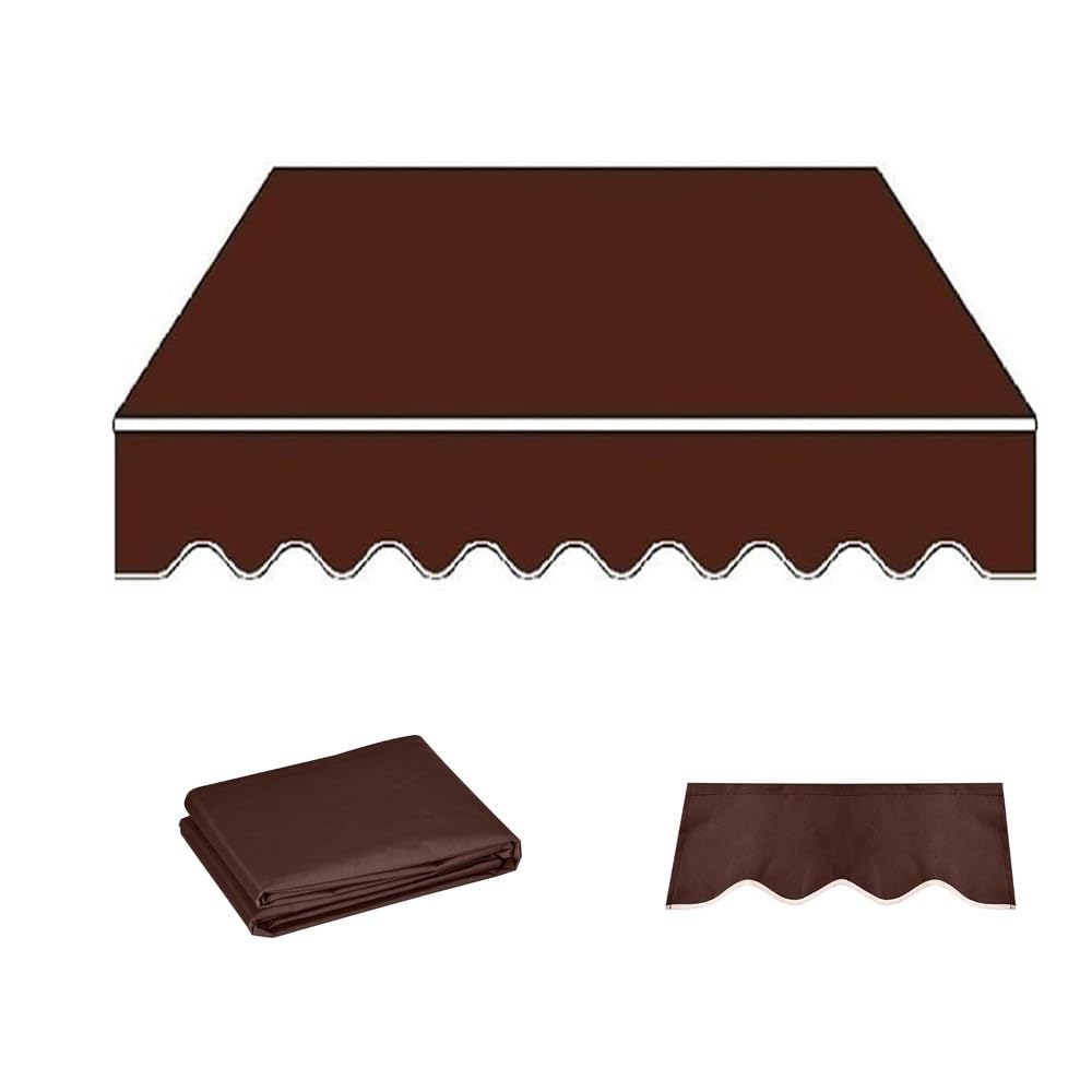 Toldo Retráctil Recambio De Tela 200 240 300 350 400cm Cubierta del Toldo De La Sombra del Sol, Lona Recambio Jardín Patio Terraza Balcón(Khaki,11.5x10ft/350x300cm)