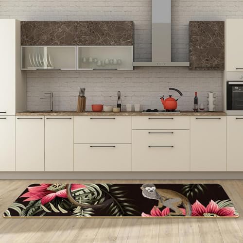 Alfombrillas de cocina para evitar resbalones con base lavable y suave 3