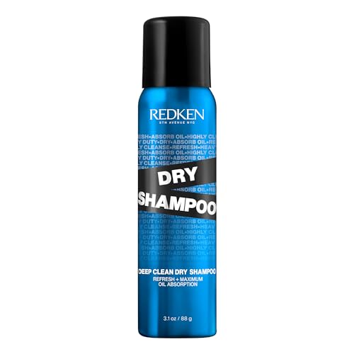 Redken Dry shampoo against excess fat deposits, for a fresh hair feeling, with rice and aluminium strength, deep clean, 1 x 150 ml
