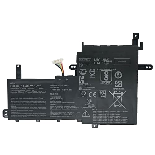 Image of B31N1842 Battery 42Wh 3653mAh Replacement for ASUS VIVOBOOK S15 K531FA K531FL S5500FL V531FA V531FL X513IA X531FA X531FA-2E X531FA-2S X531FL Series 3ICP5 /57 /80 0B200-03440000 11.52V 3-Cell