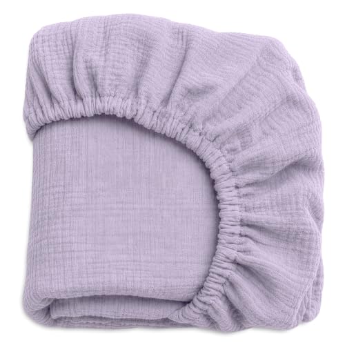 Image of Newton Baby Dual Layer Crib Sheet 2-Pack, Organic Gauze - Lavender