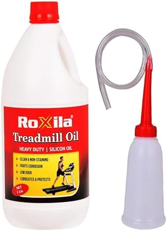 Roxila® Pure Silicone Treadmill Lubricant Oil for Belt/High Viscosity with Oil Dispenser (1 L)