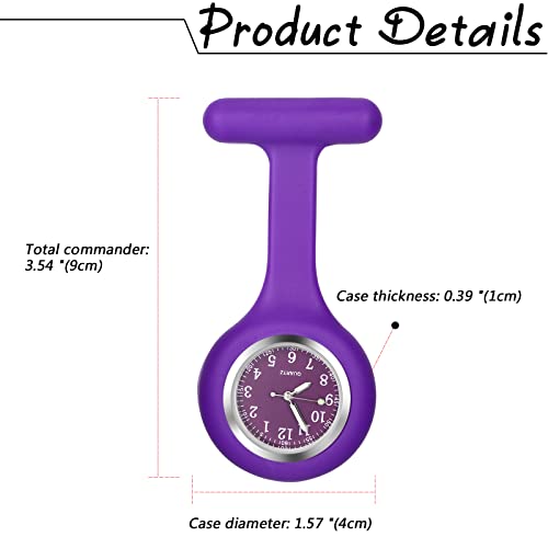 Image of Aroncent Nurse Fob Watch Collection: Medical Professional Lapel Pin-On Pocket Watches with Second Hand - Various Styles and Colors for Healthcare Workers
