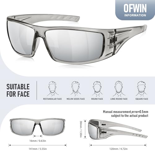 Image of Polarized Sports Sunglasses for Men Women,Driving Fishing