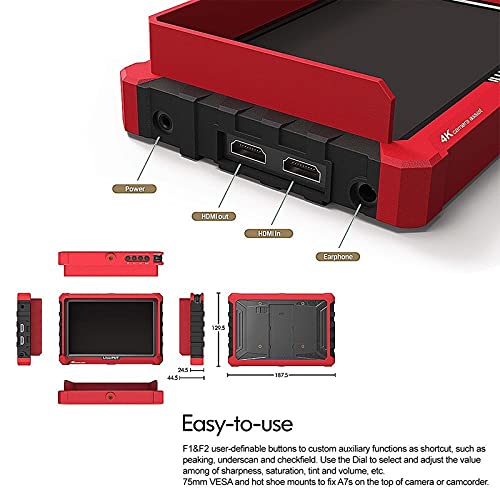 Image of LILLIPUT A7S 7 inch 1920x1200 IPS Screen Camera Field Monitor 4K HDMI Input Output Video for DSLR Mirrorless Camera Sony A7S II A6500 Panasonic GH5 Canon 5D Mark IV DJI Ronin M Black VIVITEQ Exclusively