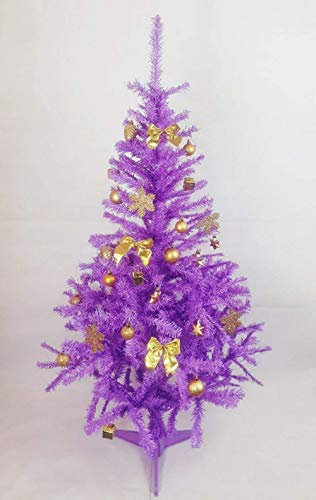 Weichers Kunstbaum 150cm Weihnachtsbaum Pink Christbaum Lila künstlicher Tannenbaum Weihnachten Christmas Tree (Lila 150cm)