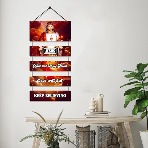 Image of Expleasia Exuberant & Luxury Decor Decorative Wall Hanging Wooden Art Decoration Item for Home Office Living Room Decoration Items Home Decor Gifts Wall Art Wall Decoration Gift items (Keep Believing)