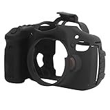 SALALIS Funda Protectora de Silicona para Cámara 60D, Duradera y Cómoda, para Protección contra Arañazos y Polvo, Opciones Livianas Coloridas para Entusiastas de la Fotografía (Negra)