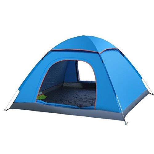 Tente de camping 3-4 personnes imperméable et respirante bleue FXX Guo