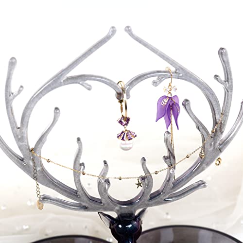 Zayookey 3 PCS Résine Epoxy Moule Résentoir à Bijoux Moules en Résine Plateau en Forme de Coeur Moule en Silicone Wapiti Moule Coulée Porte-Bijoux Resin Mold pour Moulage (Jewelry Rack Mold A) - Image 6