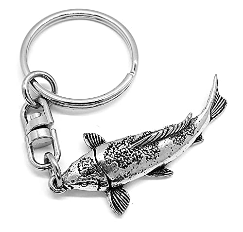 Preisvergleich Produktbild SWORLDesigns Koi Karpfen Fisch Hartzinn Schlüsselanhänger mit Geschenkbeutel