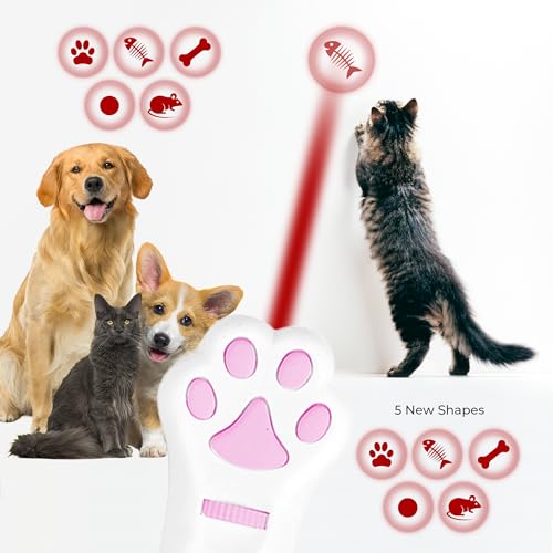 OANTOO-Cat-Toy-Dog-Toy-Wall-Image-Projector-Indoor-Interactive-Cat-Toy-with-5-Different-Designs-Ideal-for-Dog-Cat-Kitten-Puppy-White - Cucciolini Doodles OANTOO-Cat-Toy-Dog-Toy-Wall-Image-Projector-Indoor-Interactive-Cat-Toy-with-5-Different-Designs-Ideal-for-Dog-Cat-Kitten-Puppy-White