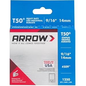 Arrow T50 9/16 Zoll Heftklammern, 1250 Stück