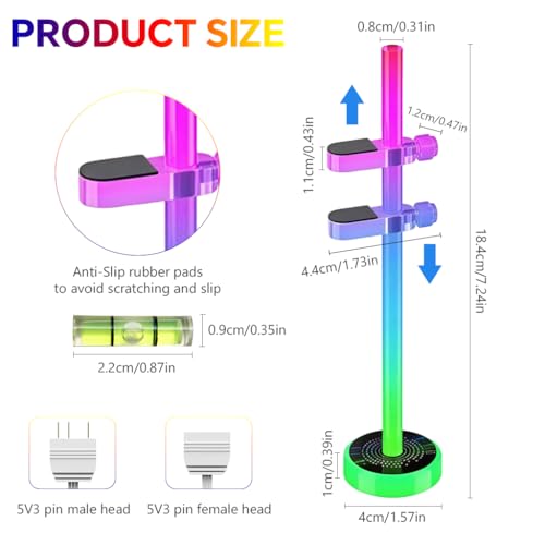 Image of ZORBES Graphics Card Holder 5v3 PIN ARGB Graphics Card Support Bracket 184mm Adjustable Bracket Support 3090 4080 4090 New 2026 High for Reliable Electronic Component, Precision, Stable Performance