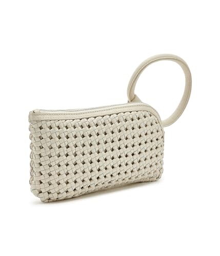 Image of HOBO Sable Leather Wristlet Clutch with Circular Handle, Zippered Closure, Credit Card Organizer, & Interior Zip Pocket