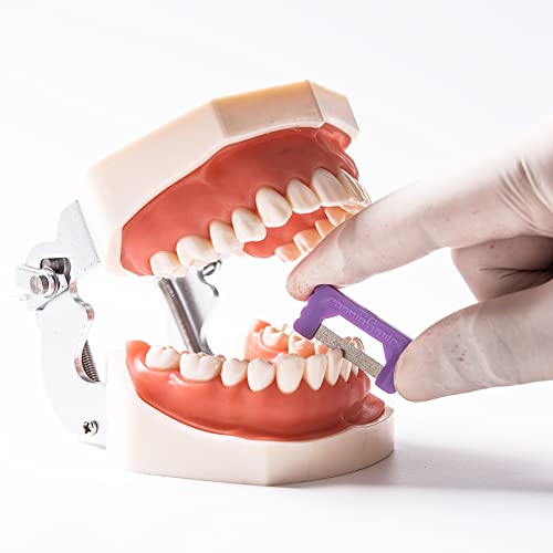 Image of 10pcs Easyinsmile IPR Dental Kit Orthodontic Interproximal Enamel Reduction Strips Tooth Polish Abrasive Saw Oral Care Cleaning Tool (Purple)