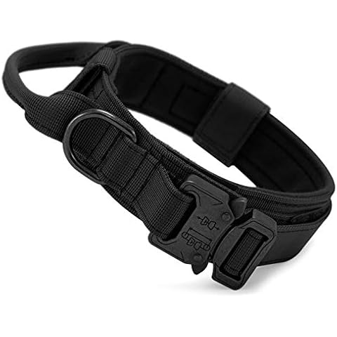 Huntvp taktisch Hundehalsband Verstellbar mit Kontrollgriff Cover