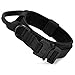 Huntvp Collier de Chien Tactique avec Poignée de Commande Collier Réglable Militaire en Nylon, Boucle en Métal, Rembourré pour Chiens de Taille Moyenne, Entraînement de Chasse/Extérieur (Noir-XL)