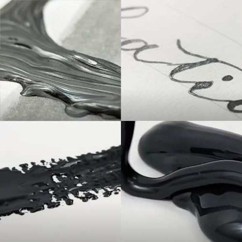 Image of Kuretake Fluid Graphite 60g Liquid Graphite Medium for Sketching, Drawing, Mixed Media, Wash Effects & Fine Art Illustration, Rich Metallic Gray Finish, Made in Japan