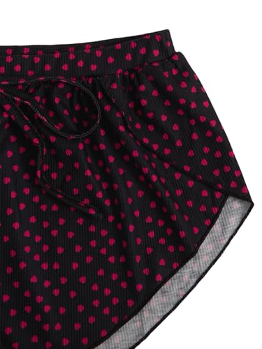 Image of MakeMeChic Women's Pajama Bottoms Floral Print Tie Front Micro Short Side Slit Summer Lounge Shorts