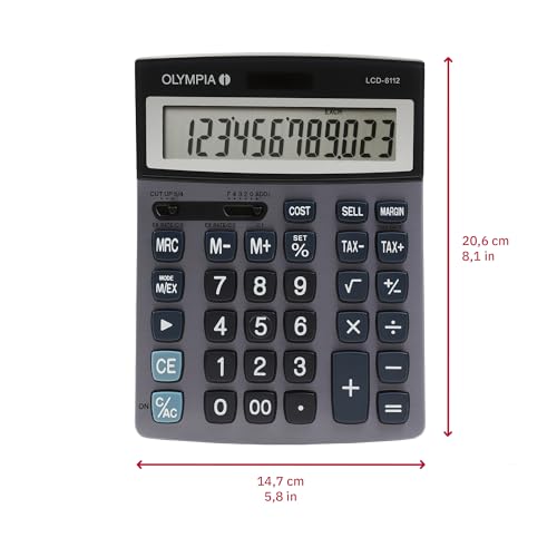 Calculadora de bolsillo Olympia LCD 6112 color azul de 8 dígitos 2