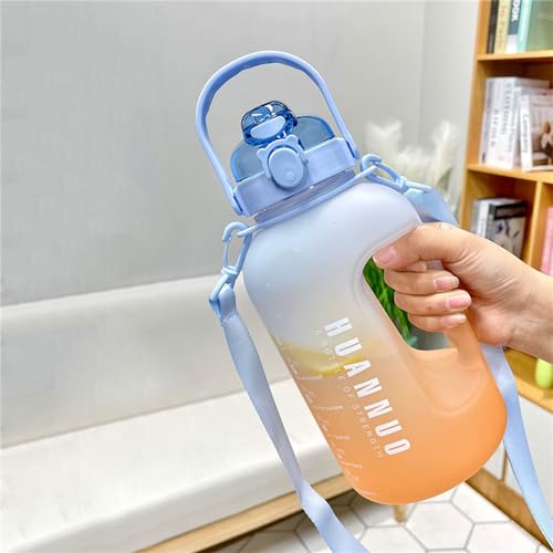 Gourde de sport 1500ml étanche avec marqueur de temps pour fitness et randonnée