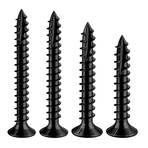 Image of Wensilon #4 * 5 /8 inch Black Deck Screws 3427pcs 5 lbs 3x16mm