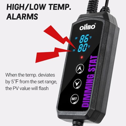 Oiibo TC07 Digital Heat Mat Thermostat, Pid Reptile Heat Lamp Dimming Thermostat Heating Pad Temperature Controller thumb #2