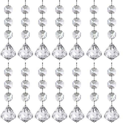 UCLEVER Lot de 30 pendentifs Attrape-Soleil en Cristal - 26 mm - en Forme de Goutte - Lustre Attrape-lumière - Cristal - Prismes pour fenêtre, Maison, Jardin, Carillon éolien (30, Diamants)
