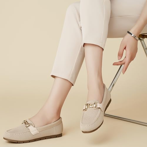 Image of Loafers for Women Comfortable Slip On Flats with Memory Foam Insole for Daily Wearing