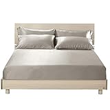 LilySilk Silk Fitted Sheet, 19 Momme Grade 6A 100% Mulberry Silk, 16'' Deep Pocket, Luxury Soft Silk