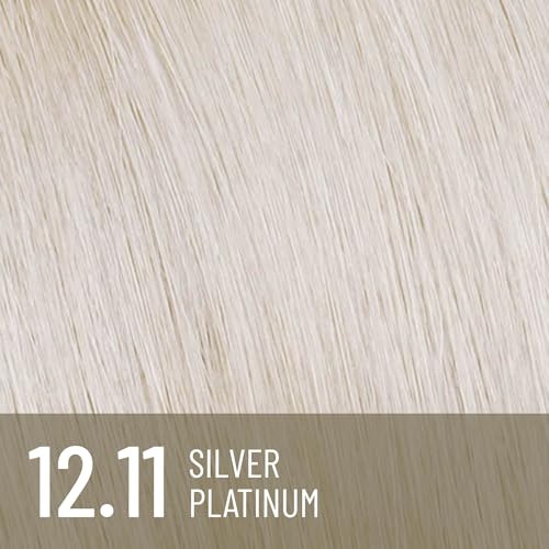 Il Salone Milano Plex Rebuilder Permanent Hair Color Cream - 12.11 Silver Platinum Hair Dye - Professional Salon - Premium Quality - Protects and Restructures - Paraffin, Paraben, Ethyl Alcohol Free