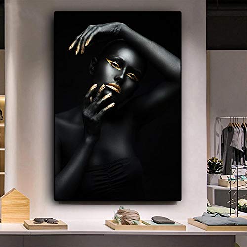 Affiches imprimées fille sexy africaine pour moderniser un salon au mur vide