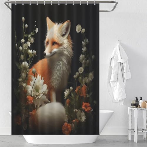 Rideau de douche en polyester de qualité supérieure avec œillets et 12 crochets