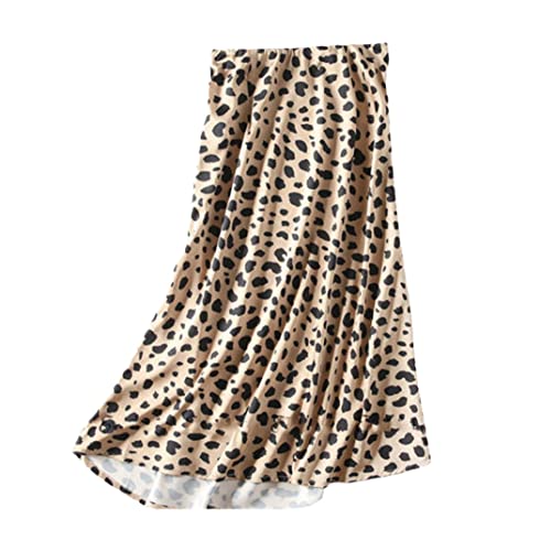 Jupe crayon léopard style coréen auburn taille haute skinny pour femme en taille 36