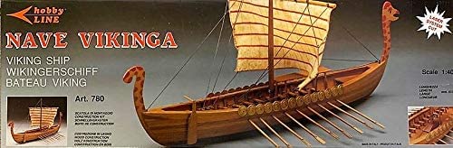 Generico - Mantua Model 780 - NAVE VIKINGA - 1:40 - Komplettes Montageset aus Holz und Metall zur Selbstmontage