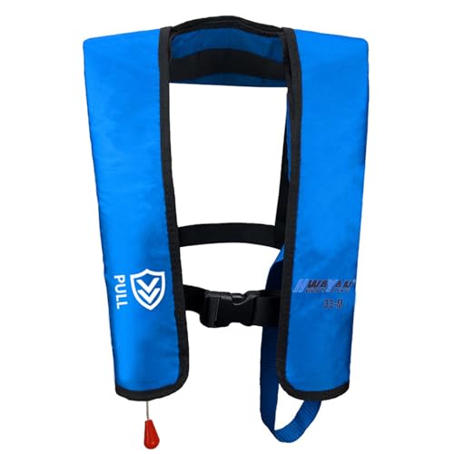 VOGUCCLO Chaleco salvavidas inflable manual | Chaquetas inflables PFD para adultos | Chaleco salvavidas de kayak | Perfil bajo PFD para pesca y vela | Jet Skiing | Soporta hasta 330 libras (manual