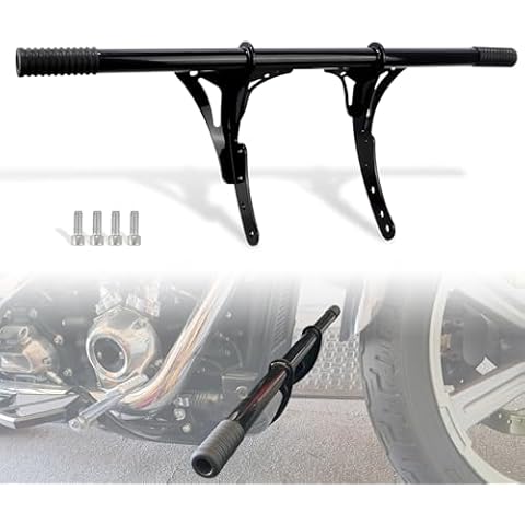 WOWTK Highway Peg Crash Bar/Highway Footpegs Engine guard for Harley Softail 2018-2024, for Street Bob/Low Rider/Lowrider S/Lowrider ST/Standard FXST,GLOSS BLACK Cover