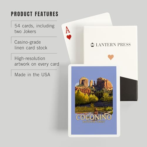 Lantern Press Naipes Poker 52 Cartas Coconino National Forest miniatura 3