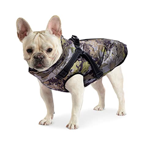 Dociote Vêtements pour Chien de Petite et Moyenne Taille, Manteau d'hiver imperméable avec Harnais, Veste pour Chien réfléchissante pour Animaux de Compagnie, Vert Camouflage 2XL Cover